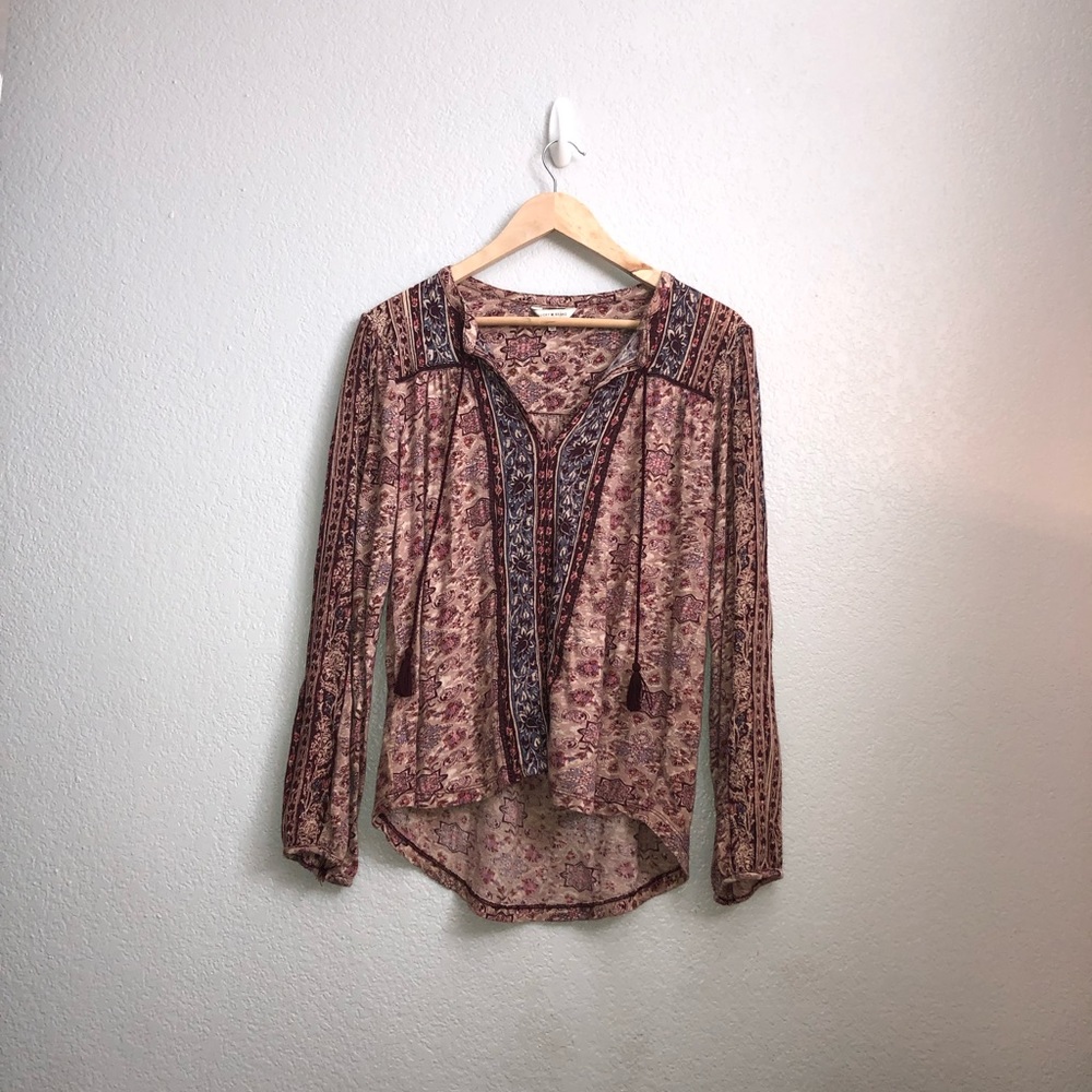 Lucky Brand paisley blouse